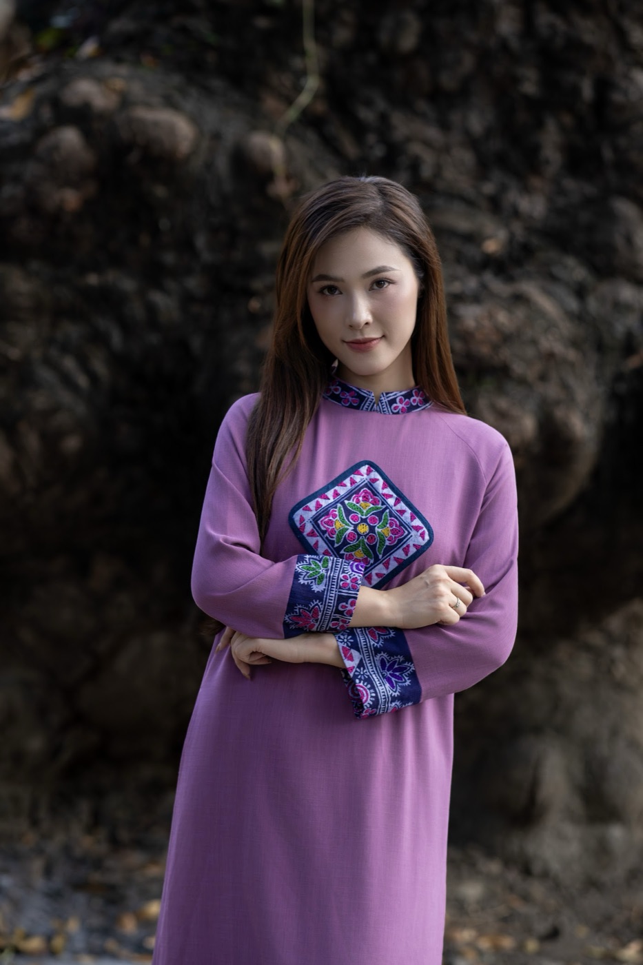 Áo dài Tím Hoa Cà – Lam Chàm